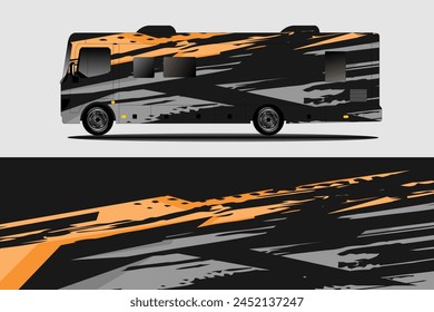 Graphic abstract line racing background kit design for wrap vehicle, race car, rally, adventure and livery stickers