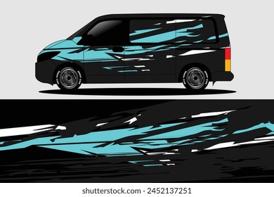 Graphic abstract line racing background kit design for wrap vehicle, race car, rally, adventure and livery stickers