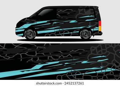 Graphic abstract line racing background kit design for wrap vehicle, race car, rally, adventure and livery stickers