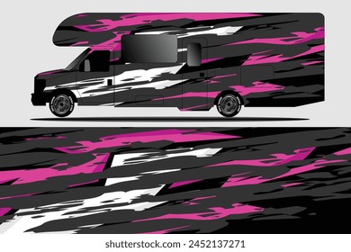 Grafische abstrakte Linie Rennen Hintergrund Kit Design für Wickelfahrzeug, Rennwagen, Rallye, Abenteuer und Livery Aufkleber