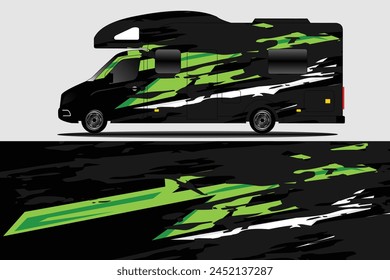 Graphic abstract line racing background kit design for wrap vehicle, race car, rally, adventure and livery stickers