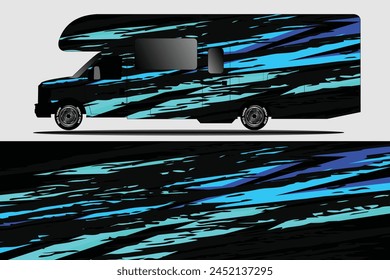 Graphic abstract line racing background kit design for wrap vehicle, race car, rally, adventure and livery stickers