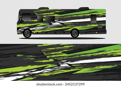Graphic abstract line racing background kit design for wrap vehicle, race car, rally, adventure and livery stickers