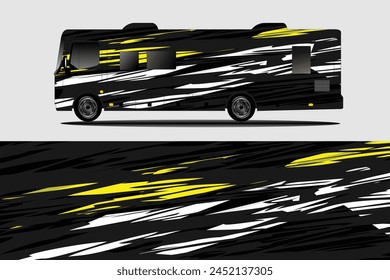Graphic abstract line racing background kit design for wrap vehicle, race car, rally, adventure and livery stickers