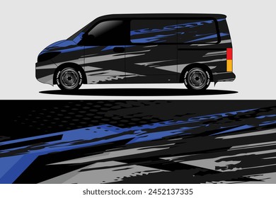 Graphic abstract line racing background kit design for wrap vehicle, race car, rally, adventure and livery stickers