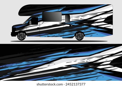 Graphic abstract line racing background kit design for wrap vehicle, race car, rally, adventure and livery stickers
