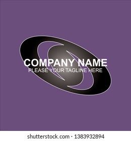graphic abstract logo vector design, eclipse vector  