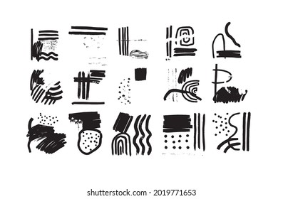 graphic abstract scribble elements , patchwork style, grunge background