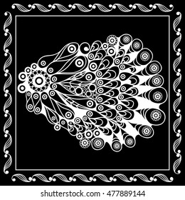 Graphic abstract seashell (shell, oyster) in line art style. Seafood element. Suitable for invitation, flyer, sticker, poster, banner, card, label, cover, web. Vector illustration.