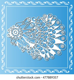 Graphic abstract seashell (shell, oyster) in line art style. Seafood element. Suitable for invitation, flyer, sticker, poster, banner, card, label, cover, web. Vector illustration.