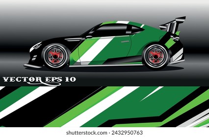 Graphic abstract stripe designs for branding, race and drift livery car