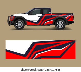 Graphic abstract stripe designs for Truck decal, cargo van and car wrap vector