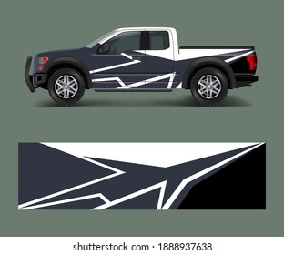 Graphic abstract stripe designs for Truck decal, cargo van and car wrap vector