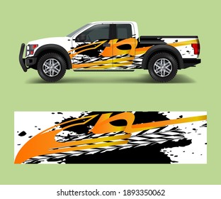 Graphic abstract stripe designs for Truck decal, cargo van and car wrap vector