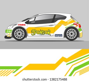Graphic abstract stripe racing background kit designs for vehicle, race car, rally, adventure and livery

