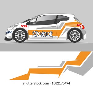 Graphic abstract stripe racing background kit designs for vehicle, race car, rally, adventure and livery
