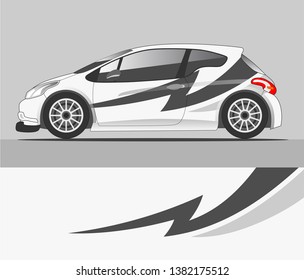 Graphic abstract stripe racing background kit designs for vehicle, race car, rally, adventure and livery
