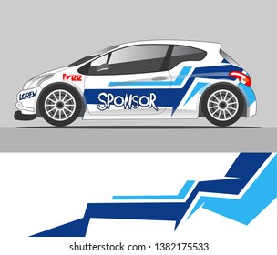 Graphic abstract stripe racing background kit designs for vehicle, race car, rally, adventure and livery
