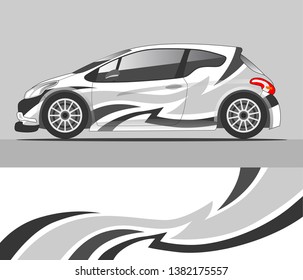 Graphic abstract stripe racing background kit designs for vehicle, race car, rally, adventure and livery
