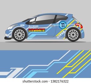 Graphic abstract stripe racing background designs for vehicle, rally, race, advertisement, adventure and livery car