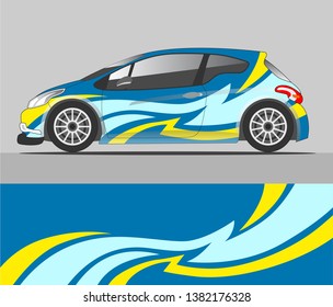 Graphic abstract stripe racing background designs for vehicle, rally, race, advertisement, adventure and livery car