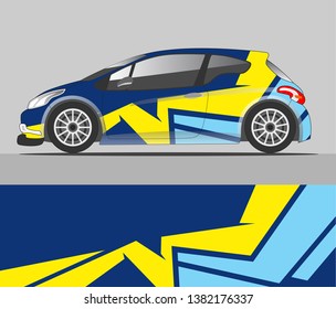 Graphic abstract stripe racing background designs for vehicle, rally, race, advertisement, adventure and livery car