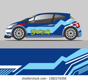 Graphic abstract stripe racing background designs for vehicle, rally, race, advertisement, adventure and livery car
