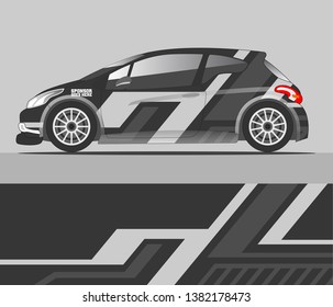 Graphic abstract stripe racing background kit designs for vehicle, race car, and rally