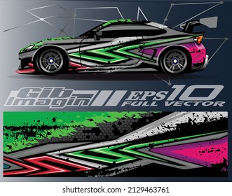 Diseño gráfico abstracto del fondo de carreras de bandas para vehículos, carreras, carreras, aventuras y carreras de coches