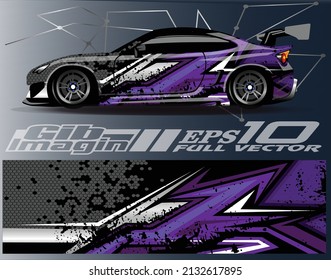 Graphic abstract stripe racing background designs for vehicle, rally, race, adventure and car racing livery