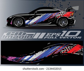 Diseño gráfico abstracto del fondo de carreras de bandas para vehículos, carreras, carreras, aventuras y carreras de coches