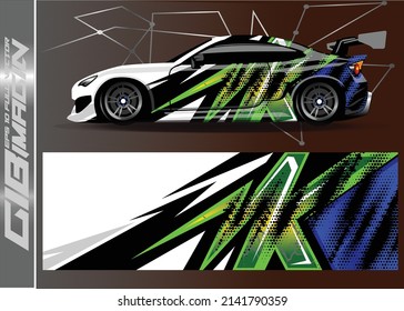Diseño gráfico abstracto de los antecedentes de carreras de bandas para carreras de carreras de carreras de vehículos y carreras de coches