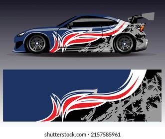Graphic abstract stripe racing background designs for vehicle  rally  race  and car racing livery