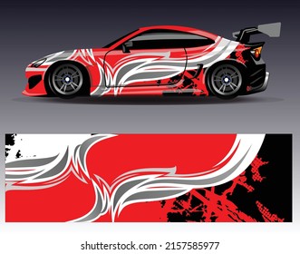 Graphic abstract stripe racing background designs for vehicle  rally  race  and car racing livery