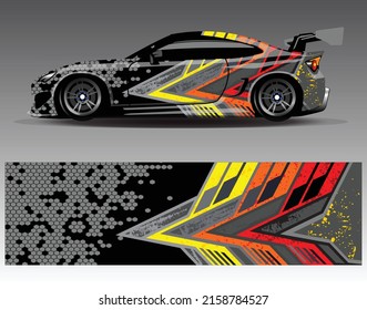 Diseño gráfico abstracto del fondo de carreras de bandas para carreras de carreras de carreras de vehículos y carreras de coches