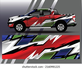 Graphic abstract stripe racing background kit designs for wrap vehicle  race car  rally  adventure and livery