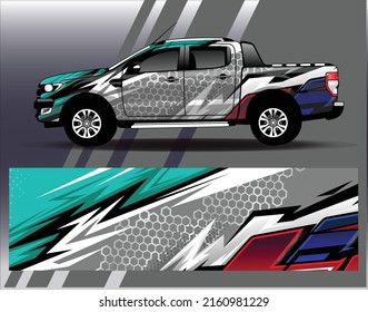 Graphic abstract stripe racing background kit designs for wrap vehicle  race car  rally  adventure and livery