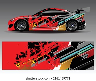 Diseños gráficos abstractos de banda de fondo de carreras de carreras para envolver la aventura y la liviandad de carreras de coches de carreras de vehículos