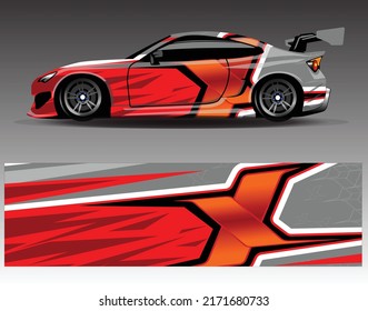 Graphic abstract stripe racing background designs for vehicle rally race adventure and car racing