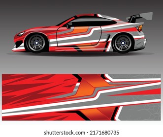 Graphic abstract stripe racing background designs for vehicle rally race adventure and car racing