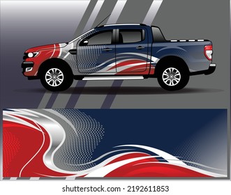 Graphic abstract stripe racing background kit designs for wrap vehicle  race car  rally  adventure and livery