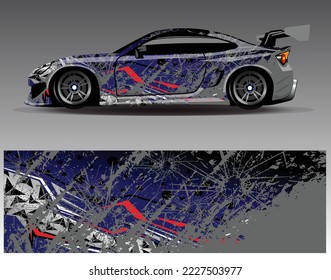 Graphic abstract stripe racing background kit designs for wrap vehicle race car rally adventure and livery
