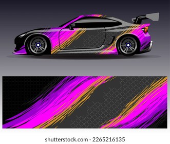 Graphic abstract stripe racing background kit designs for wrap vehicle  race car  rally  adventure and livery
