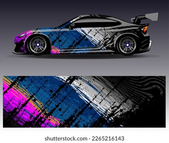 Graphic abstract stripe racing background kit designs for wrap vehicle  race car  rally  adventure and livery