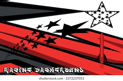 Graphic abstract stripe racing background