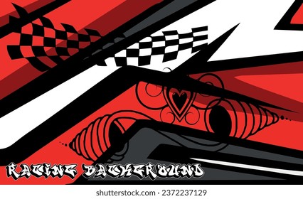 Graphic abstract stripe racing background