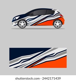 Graphic abstract stripe racing background designs for vehicle