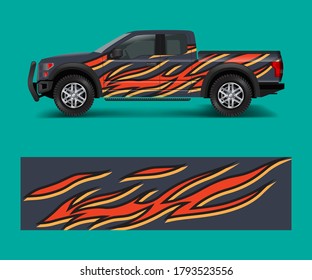 Graphic abstract stripe racing modern designs for wrap vehicle, race car, speed offroad, rally, adventure.