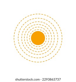 Graphic abstract sun, Sun symbol, Astrological symbols, Vector illustration, Silhouette. Vector design element.
