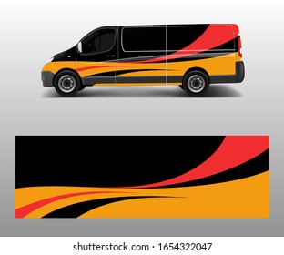 Diseño gráfico abstracto de onda para envolver vehículo, camión de carrera, camión de marca. Recoge el vector de diseño de envoltura de camión de la camioneta de coche y carga.